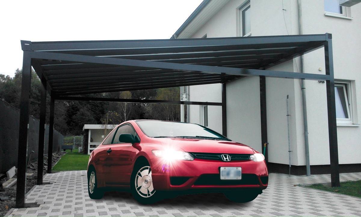 moderní přístřešek pro auto